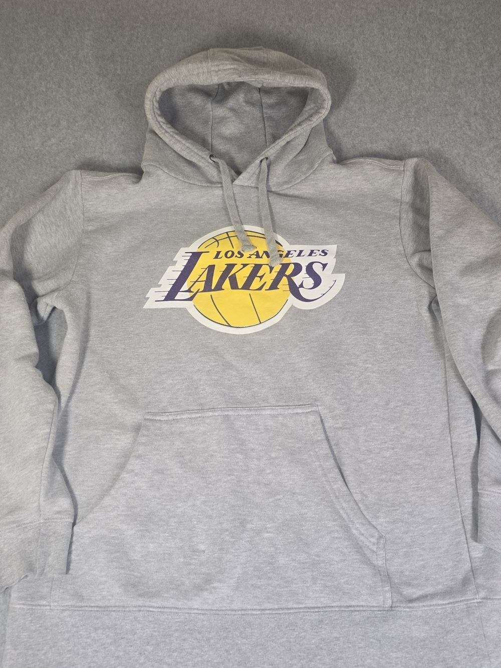 Los Angeles Lakers Fanatics Hoodie Men's M Gray NBA Basketball Pullover Logo